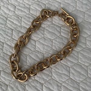 J Crew Heavy, gold chain necklace